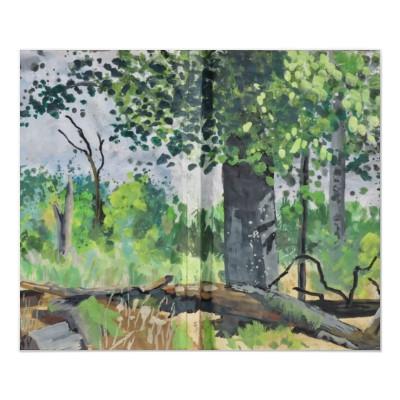 Foto poster del bosquejo del aguazo del bosque del tron