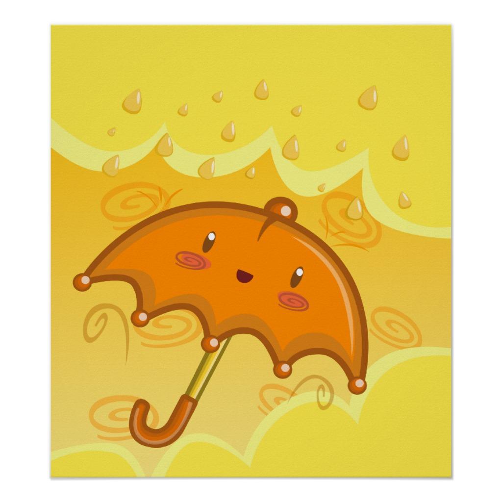 Foto Poster Paraguas-Soleado alegre de la lluvia