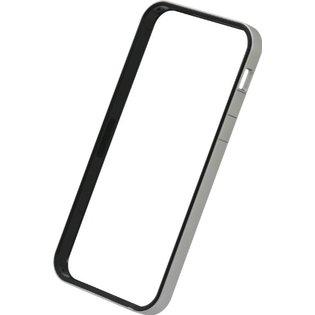 Foto Power Support Silver and Black Flat Bumper Set for iPhone 5