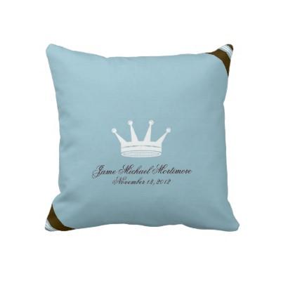 Foto Príncipe azul Crown Custom Baby Pillow Almohada