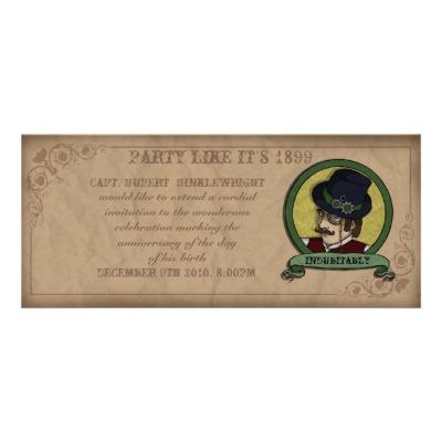 Foto Príncipe de Steampunk, invitación flaca (Paquete De 10)