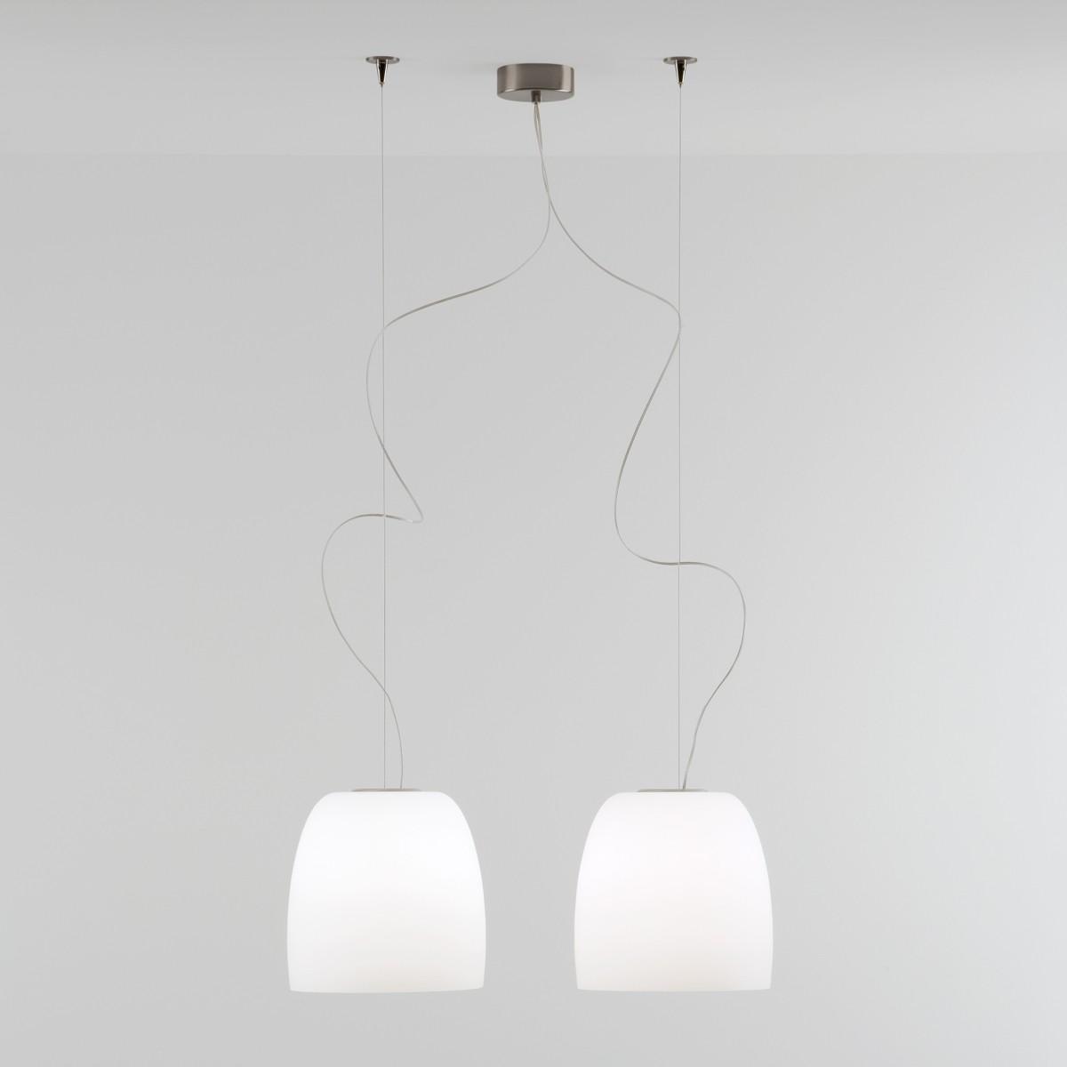 Foto Prandina Notte suspension S33 with glass shade and chrome structure
