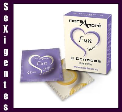 Foto Preservativos Moreamore Fun Caja 3 Condones Sexigentes Complementos Hombre Mujer