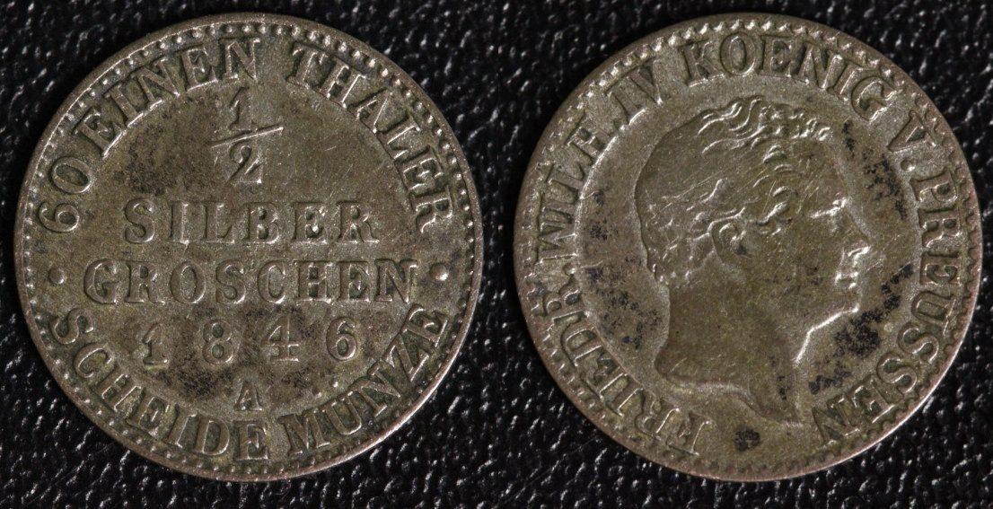 Foto Preußen 1/2 Silbergroschen 1846 A