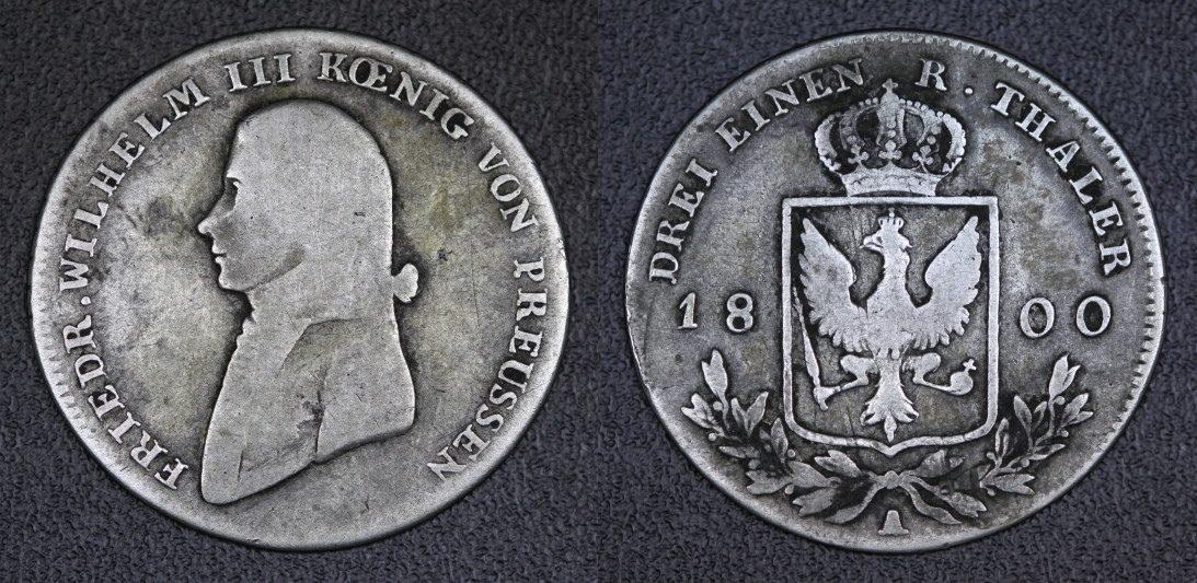 Foto Preußen 1/3 Taler 1800 A