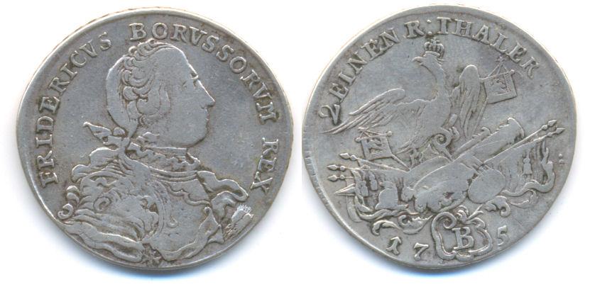 Foto Preussen: Friedrich Ii , 1740-86 1/2 Reichstaler 1751 B Breslau