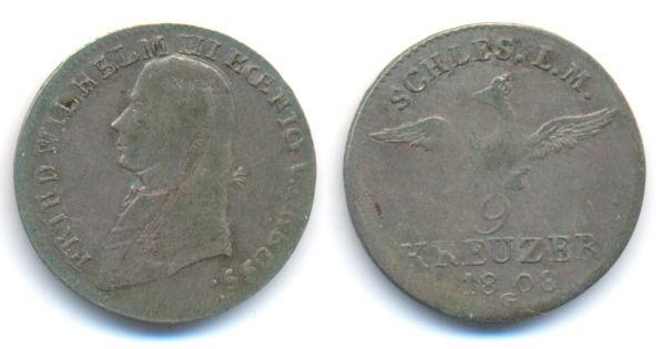 Foto Preussen: Friedrich Wilhelm Iii , 1797-1840 9 Kreuzer 1808 G Glatz