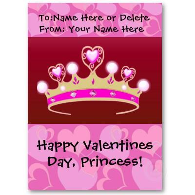Foto Princesa de la tarjeta del día de San Valentín Plantilla De Tarjeta...