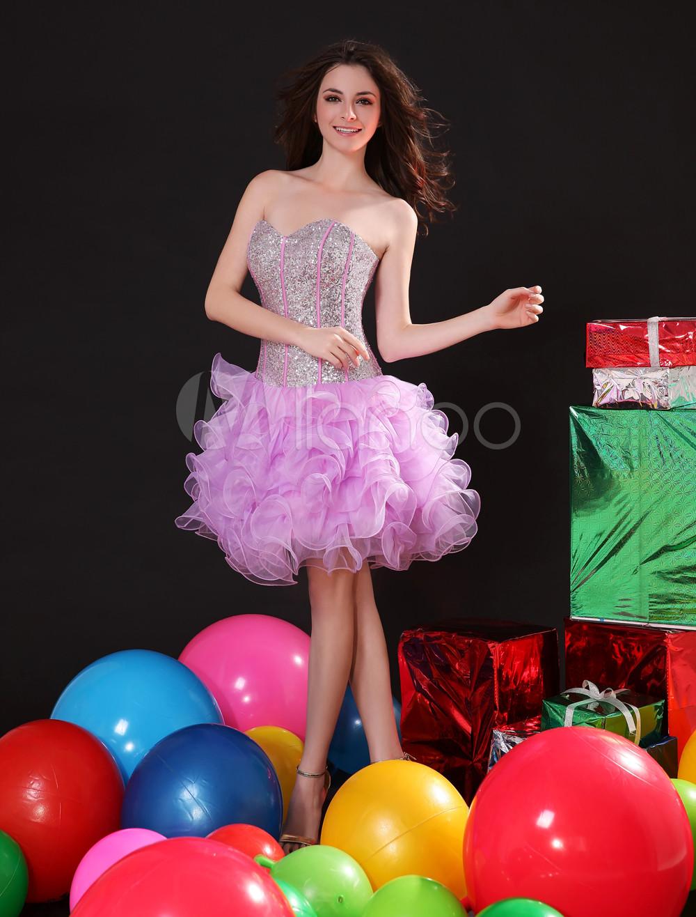 Foto Princesa silueta lila-vestido fiesta moda