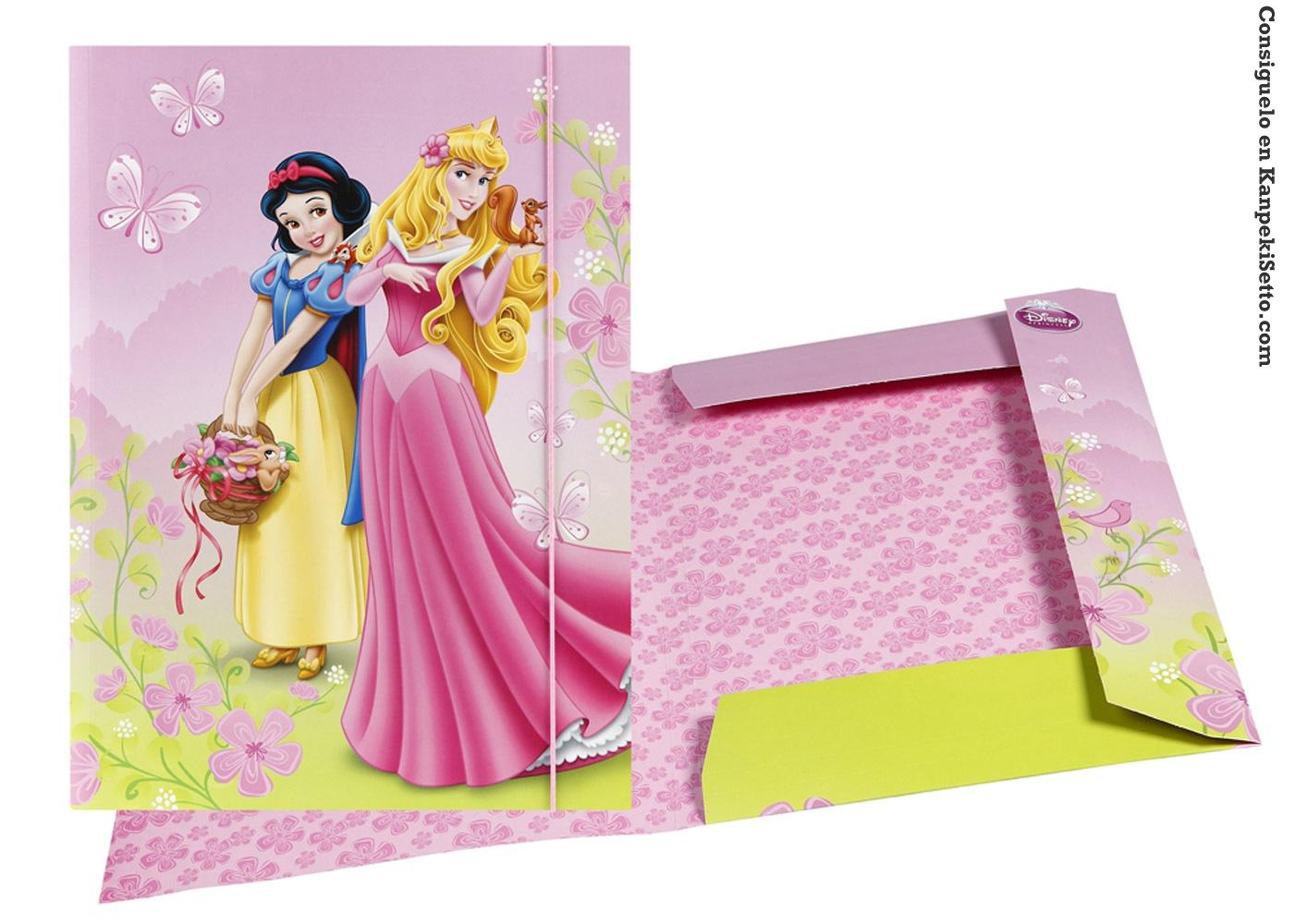Foto Princesas Disney Caja De 12 Carpetas Con Goma ElÁstica A4