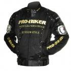 Foto Pro-biker JK-02 Motorcycle Jacket Profesional Poliester Riding - Negro + Plata + Oro (Talla XL)