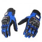 Foto PRO-BIKER MCS-01A Carreras de motos completo dedo guantes de protección - Azul + Negro (Talla L / Par)