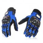 Foto PRO-BIKER MCS-01A Carreras de motos completo dedo guantes de protección - Azul + Negro (Talla M / Par)