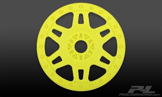 Foto Pro-Line Racing 2724-02 Split Six V2 Yellow Front or Rear Wheels 1/8 Para RC Modelos Coches