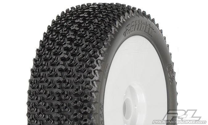 Foto Pro-Line Racing 9030-31 Caliber M2 (Medium) Off-Road 1:8 Buggy Tires Mounted on V2 White Wheels Para RC Modelos Coches