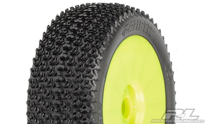 Foto Pro-Line Racing 9030-42 Caliber M3 (Soft) Off-Road 1:8 Buggy Tires Mounted on V2 Yellow Wheels Para RC Modelos Coches