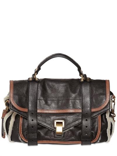 Foto proenza schouler ps1 medium shearling and leather satchel