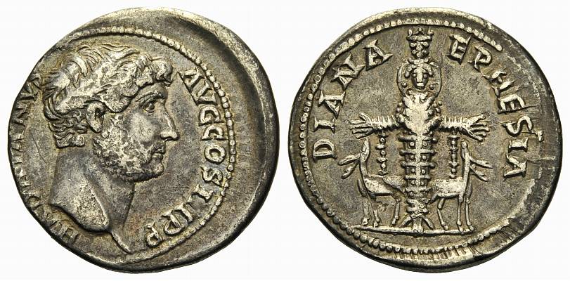 Foto ProvinzialprÄGungen: Ionien Ephesos, Hadrian Cistophor