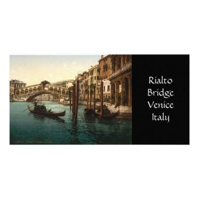 Foto Puente I, Venecia, Italia de Rialto Plantilla Para Tarjeta De Foto...