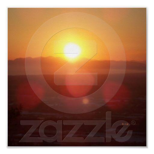Foto Puesta de sol en el golf de Génova Poster