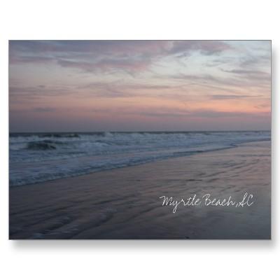 Foto Puesta del sol de Myrtle Beach Tarjeta Postal