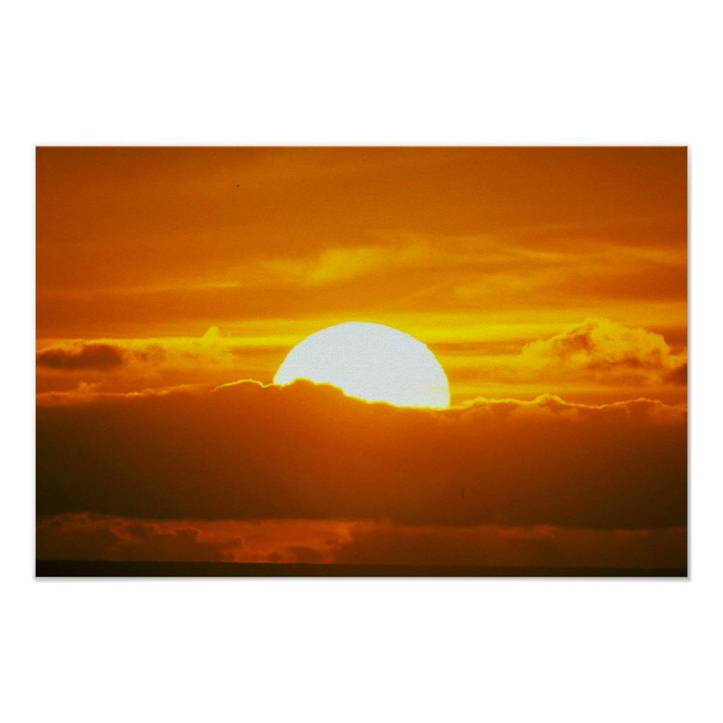 Foto Puesta del sol hermosa: Moorea, paso externo del f Impresiones