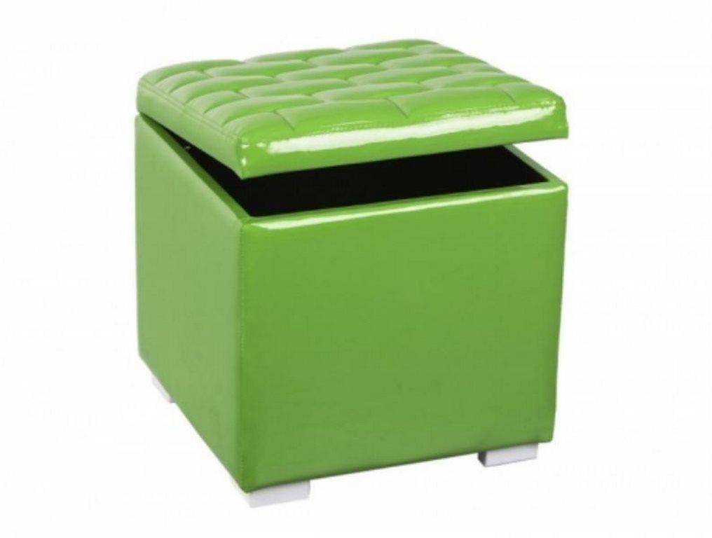 Foto Puff con baúl color verde