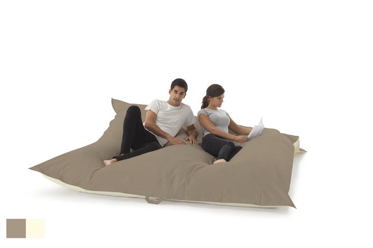 Foto Puff Maxi Taupe Crema