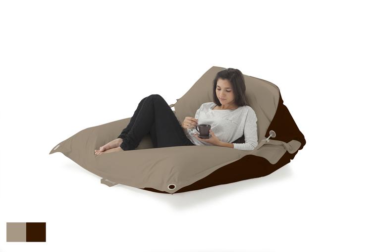 Foto Puff MySeat Bicolor Taupe Marrón