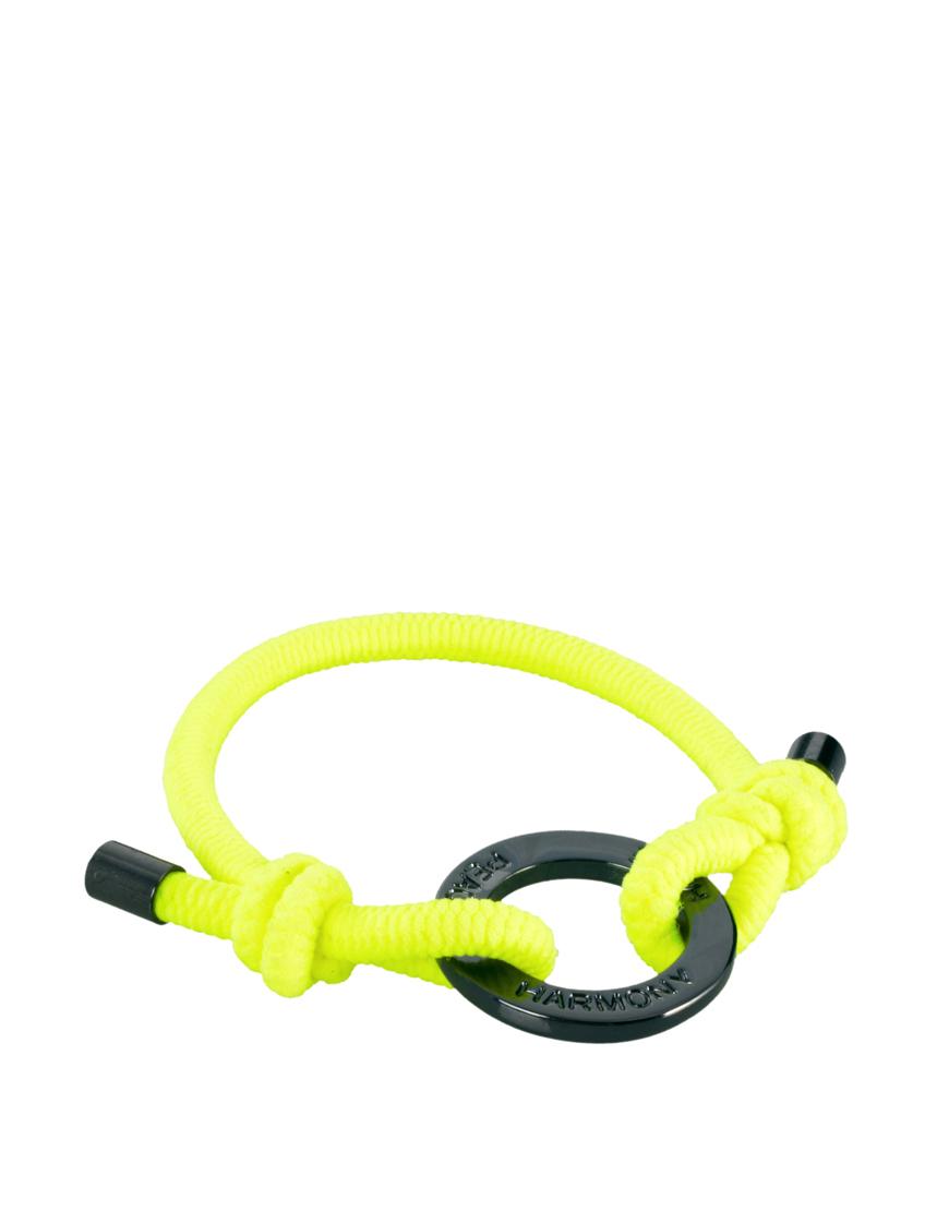 Foto Pulsera con Peace Hope y Harmony Gelastic de Pieces Neon yellow/gun