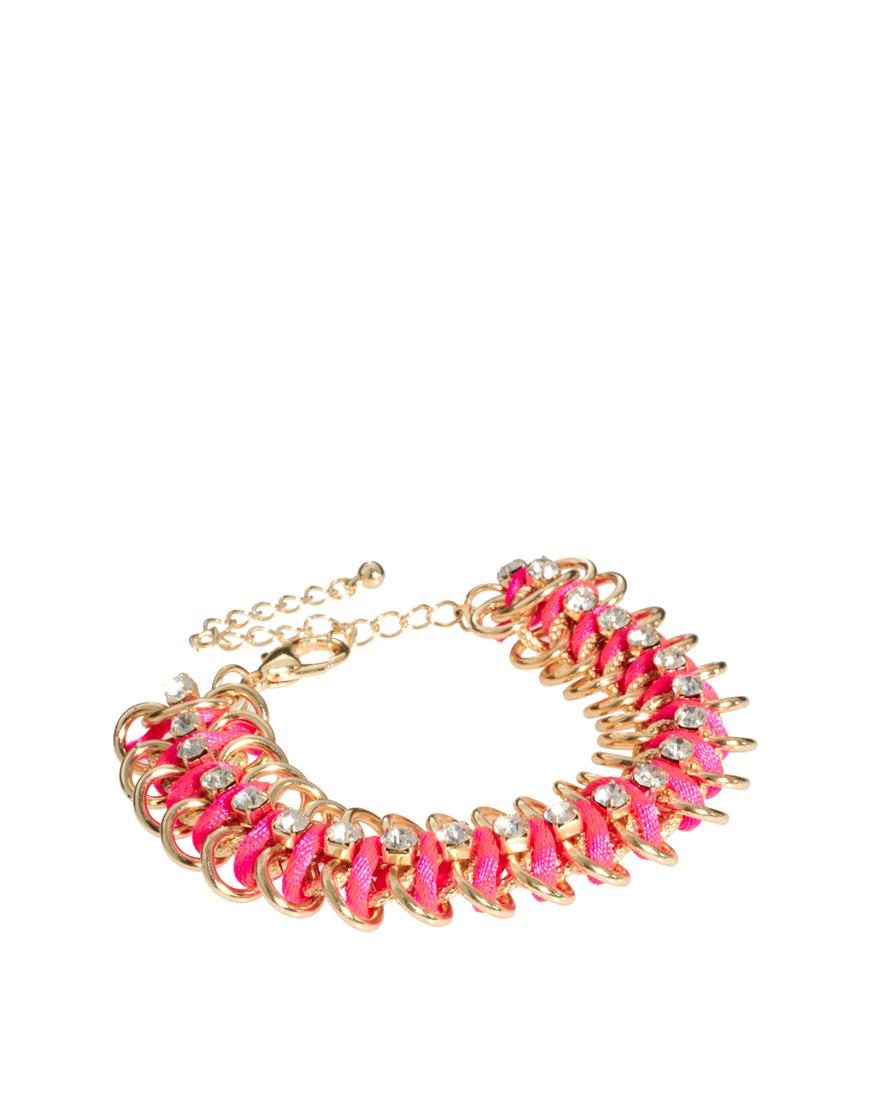 Foto Pulsera de cadena flúor de River Island Rosa