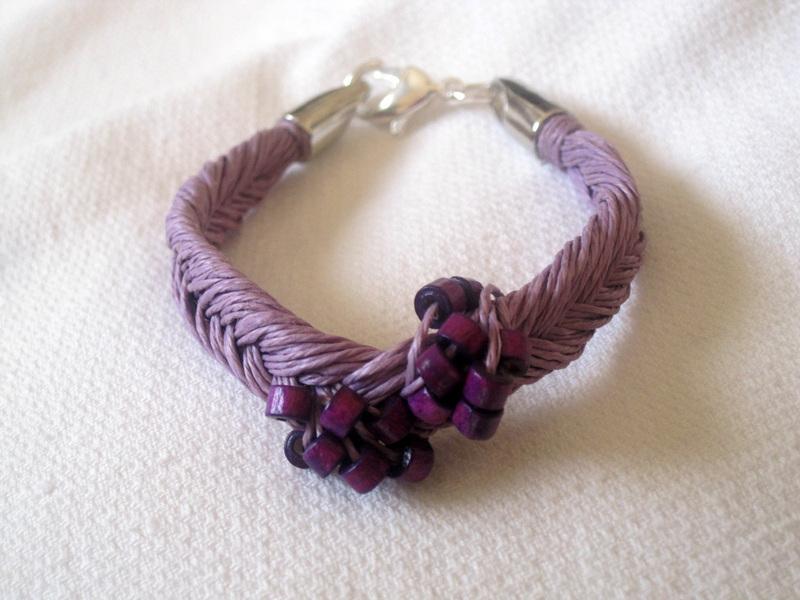 Foto Pulsera de lino encerado