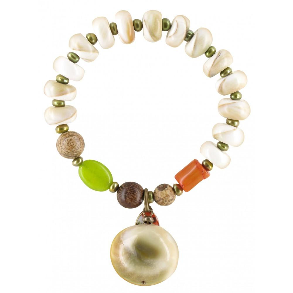 Foto Pulsera de Perlas y Concha Bayou Nature Bijoux