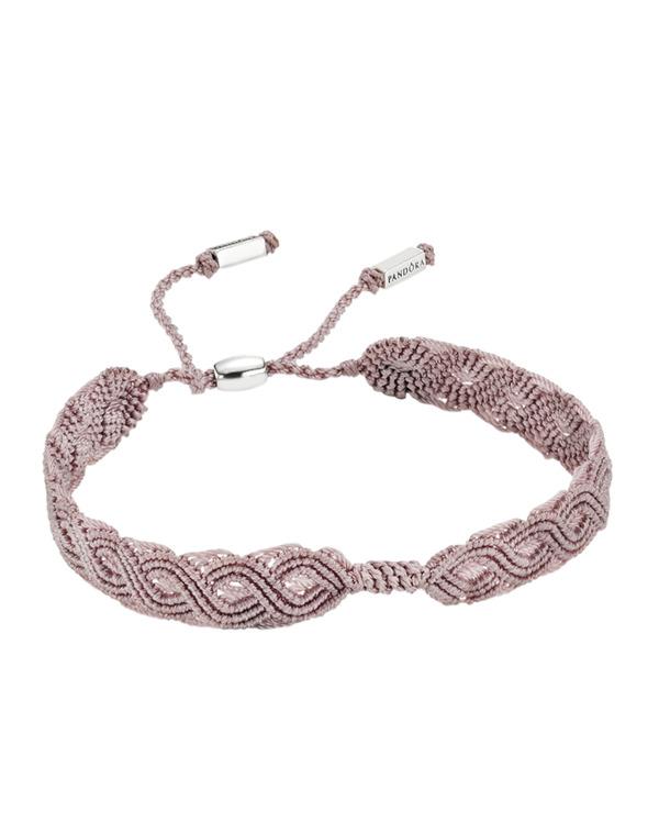 Foto Pulsera de Plata y Macramé Pandora