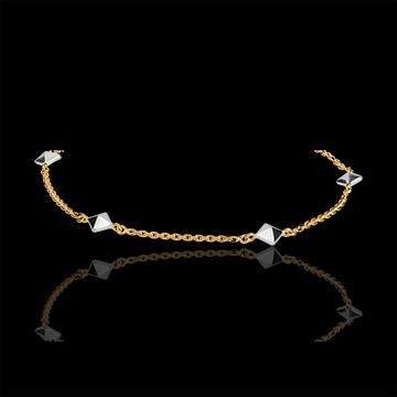 Foto Pulsera diamantes brutos bicolor