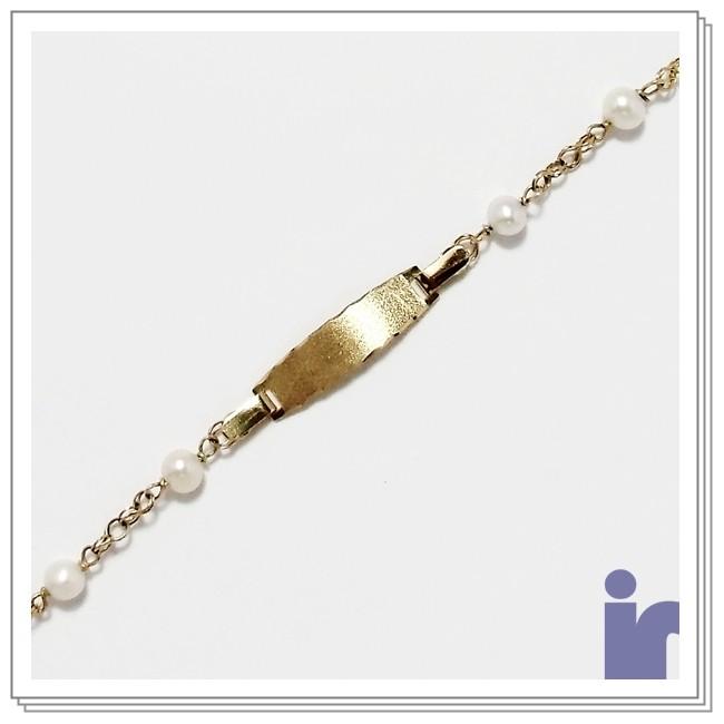 Foto Pulsera esclava oro 18k perla cultivada hungara [5146]