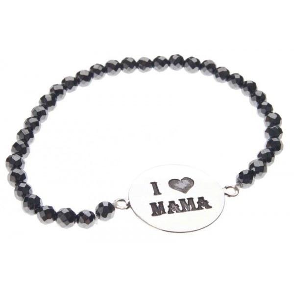 Foto Pulsera gemas / medalla grabada / te amo mamá