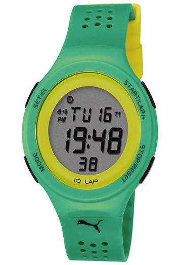 Foto Puma Gents Faas 200 Digital Green Resin Sport Strap Watch PU910931008