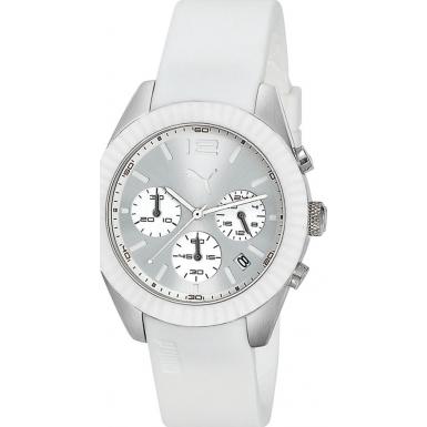 Foto Puma Grip Chrono Silver White Watch Model Number:PU102812001