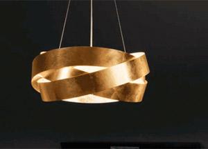 Foto Pura Lámpara Colgante Pan de Oro de Ultraluce colección Marchetti