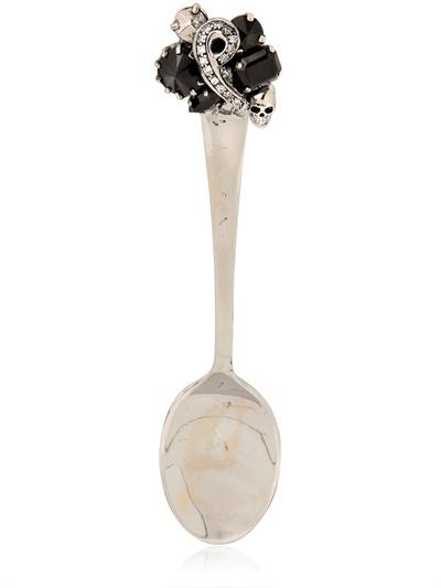 Foto puro iosselliani cuchara de cráneo de plata