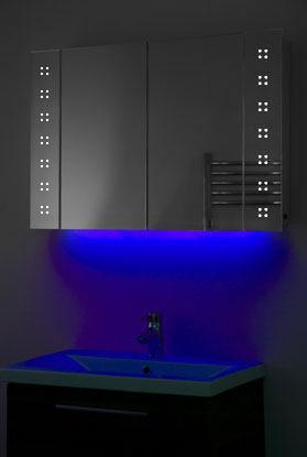 Foto Purple Ambient Diamond X LED Bathroom Shaver Mirror Cabinet - H600 ...