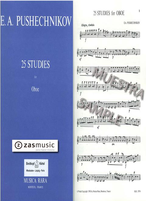 Foto pushechnikov, e.a.: 25 studies for oboe