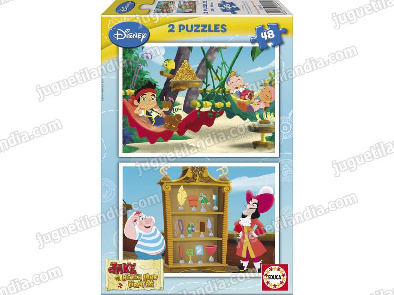 Foto Puzzle 2x48 jake y los piratas de nunca jamas