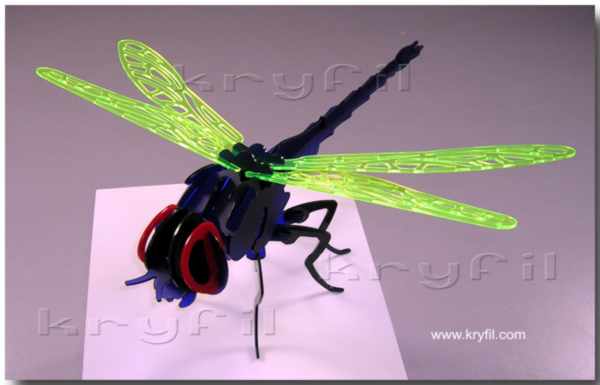 Foto Puzzle 3D Dragonfly corte laser