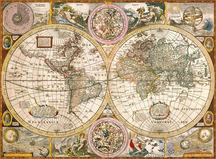 Foto Puzzle Clementoni De 3000 Piezas Mapa Antiguo