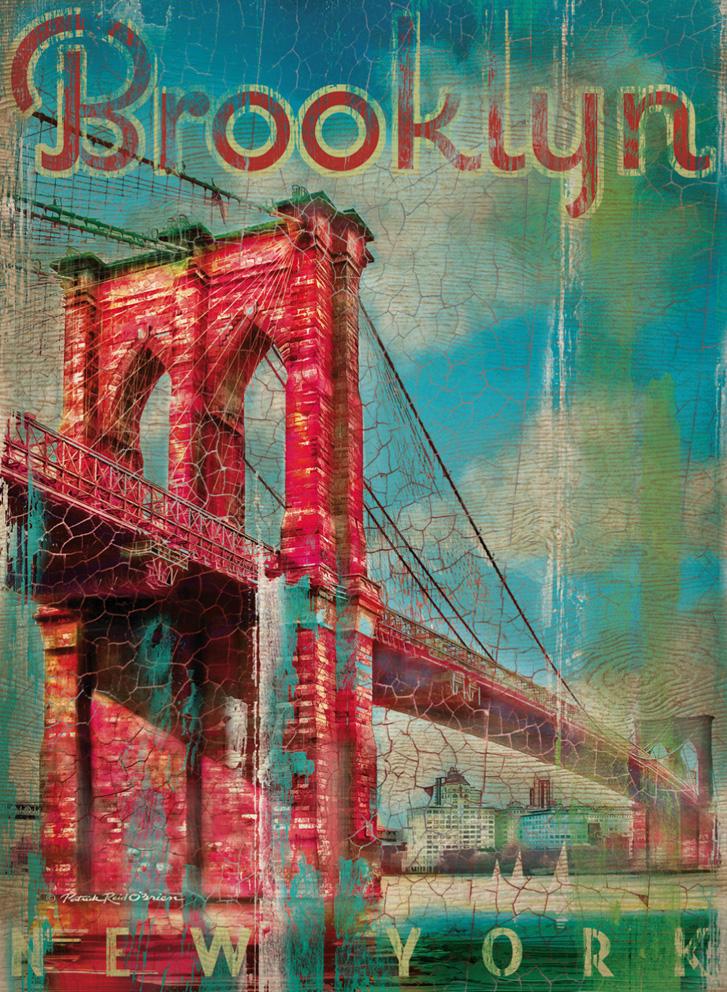 Foto Puzzle Clementoni De 500 Piezas Puente De Brooklyn (efecto Madera)
