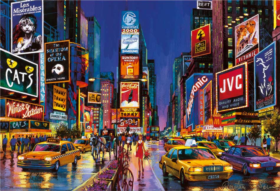 Foto Puzzle Educa Borras De 1000 Piezas Times Square, Nueva York (neón)
