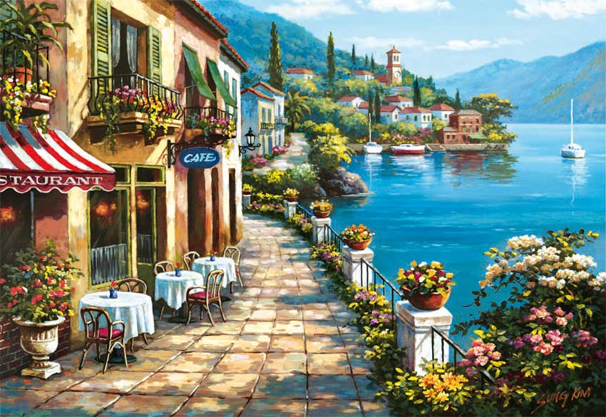 Foto Puzzle Educa Borras De 1500 Piezas Overlook Cafe