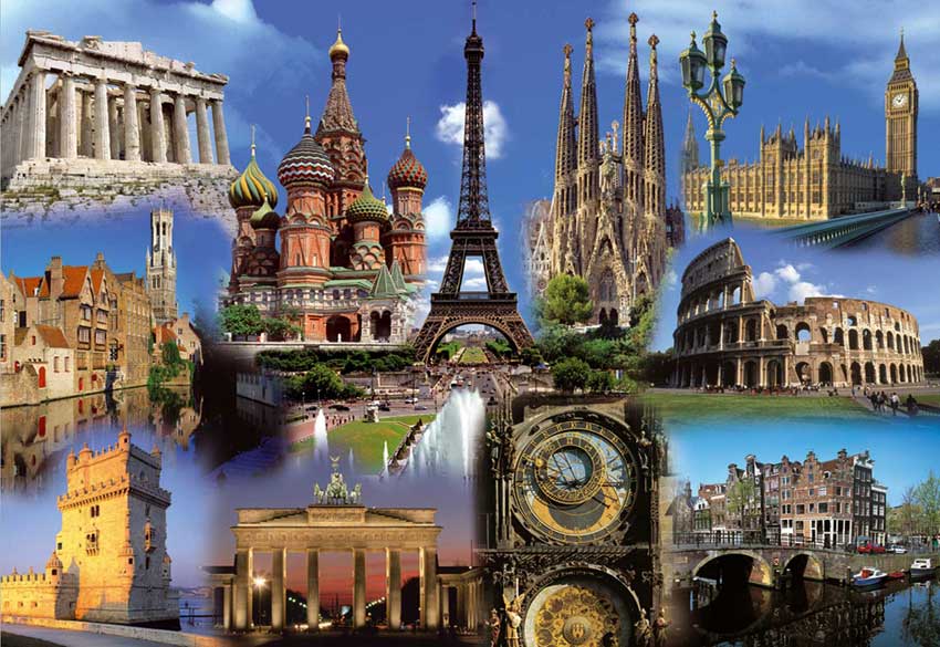 Foto Puzzle Educa Borras De 2000 Piezas Collage De Europa